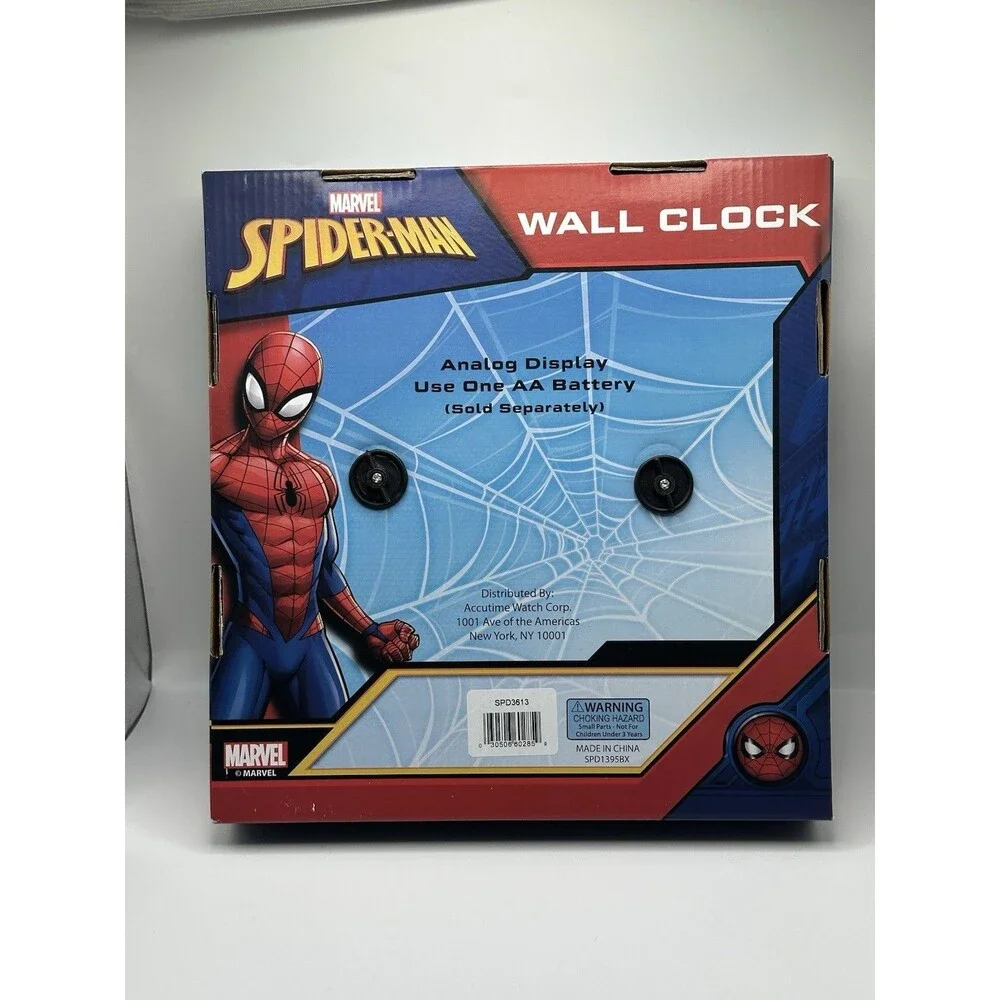 Marvel Spider-Man Wall Clock Official Licensed Analog Kids Bedroom Decor